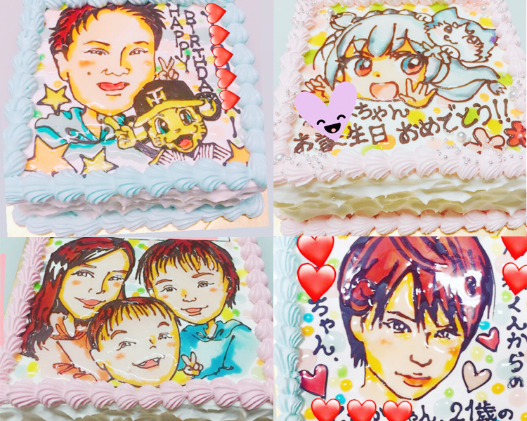 似顔絵ケーキ